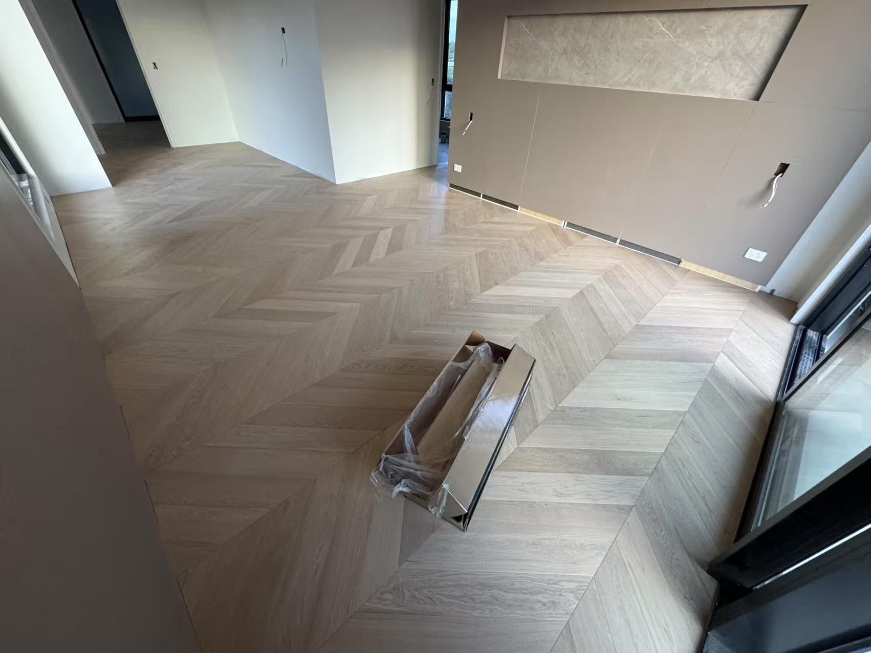 Tinge Clay Engineered Timber Chevron Flooring 15mm