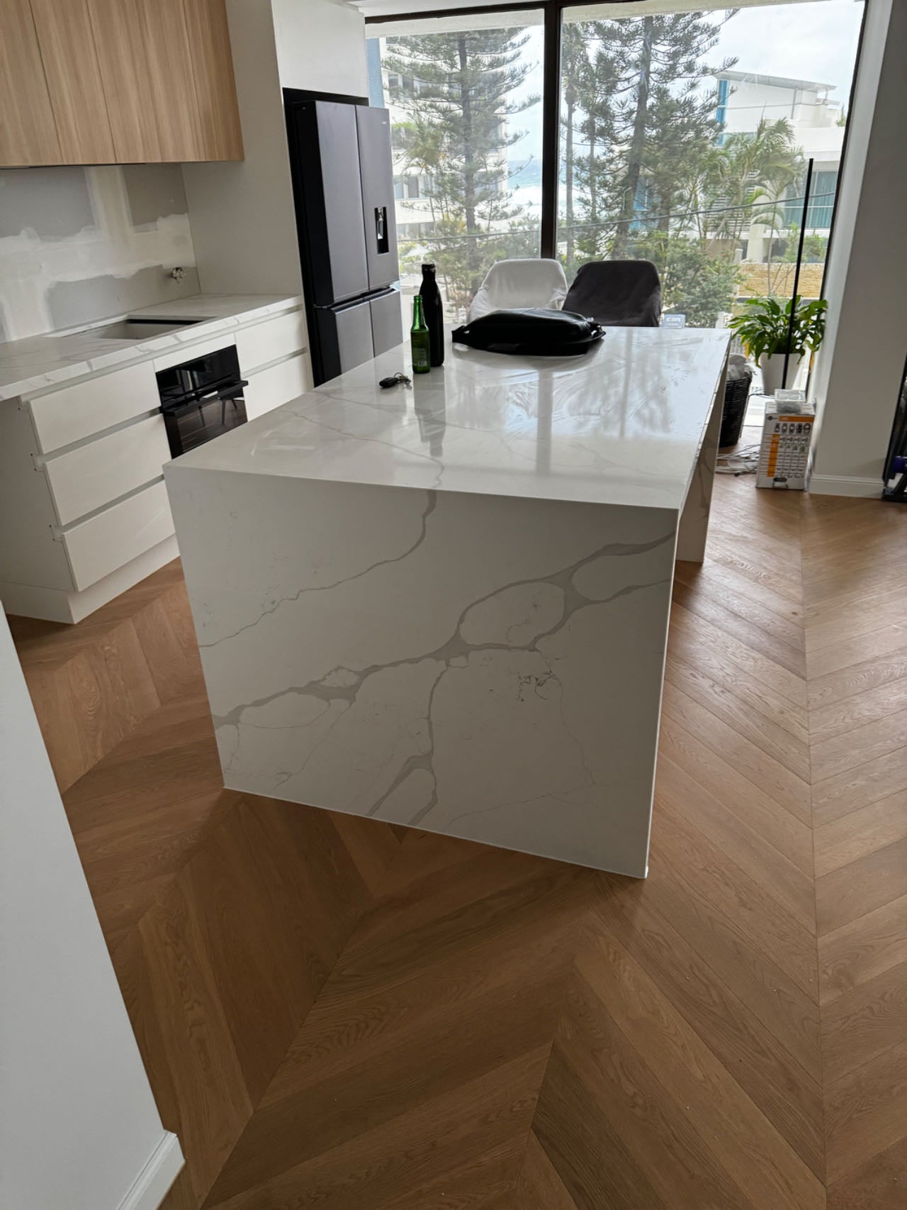 Light Neutral Engineered Timber Chevron Flooring 15mm