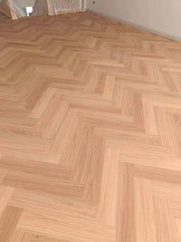 Natural Blackbutt Herringbone Hybrid Flooring 9.5mm SPC