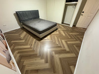 Natural Spotted Gum Herringbone Hybrid Flooring 9.5mm SPC