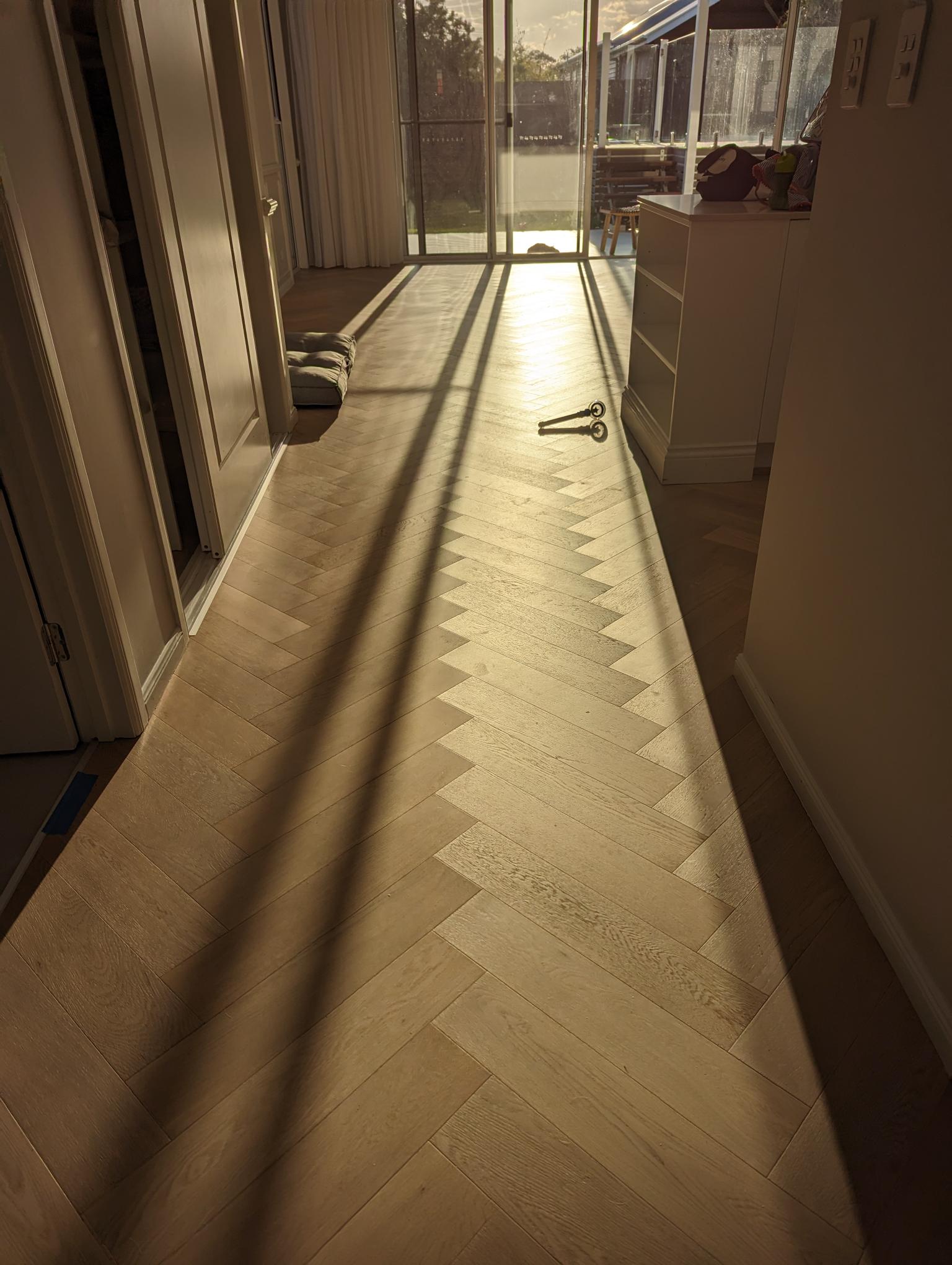 Tinge Clay Engineered Timber Herringbone 15mm