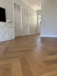 Coral Sand Engineered Timber Herringbone 15mm