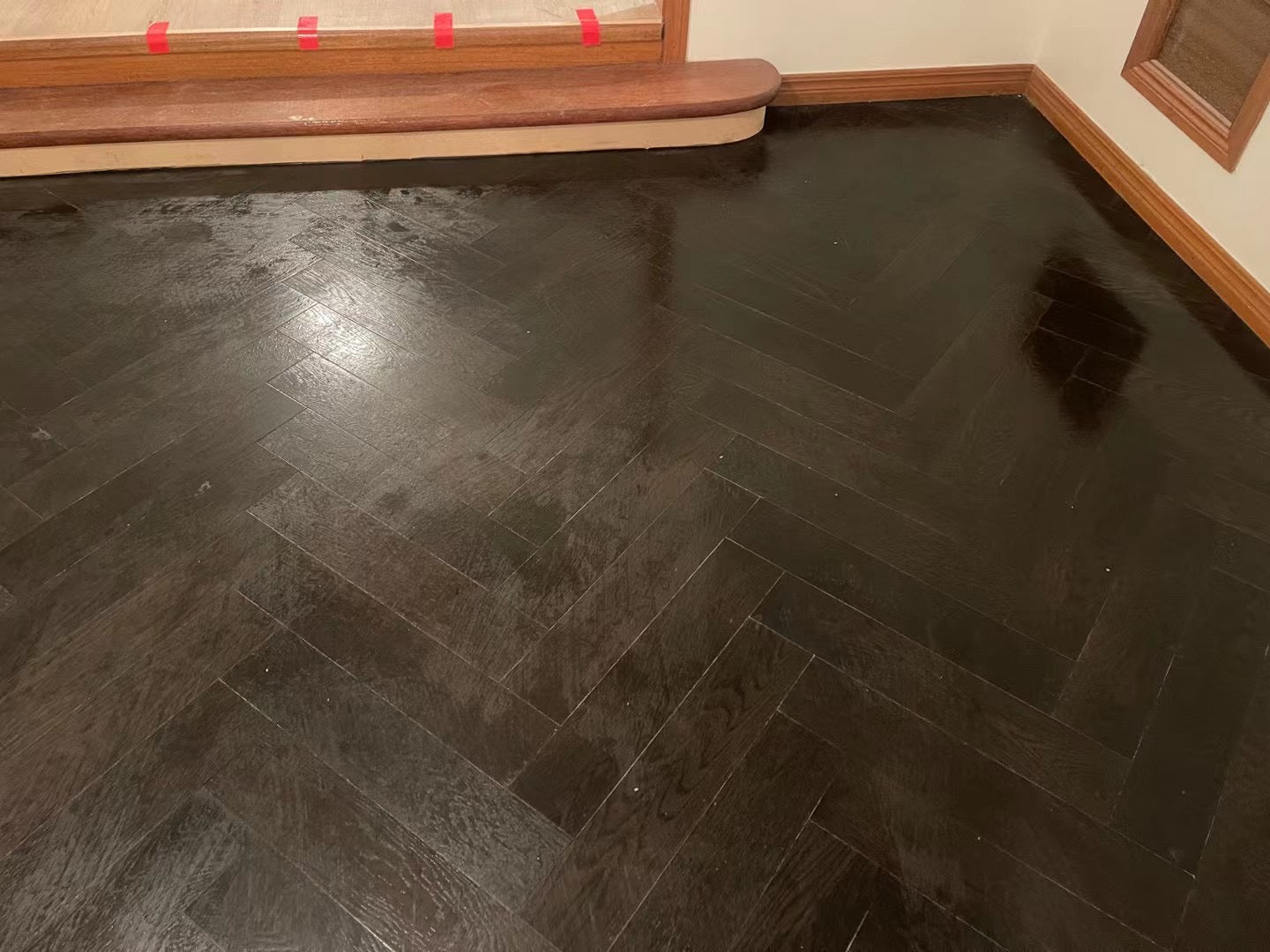 Midnight Grey Engineered Timber Herringbone 15mm