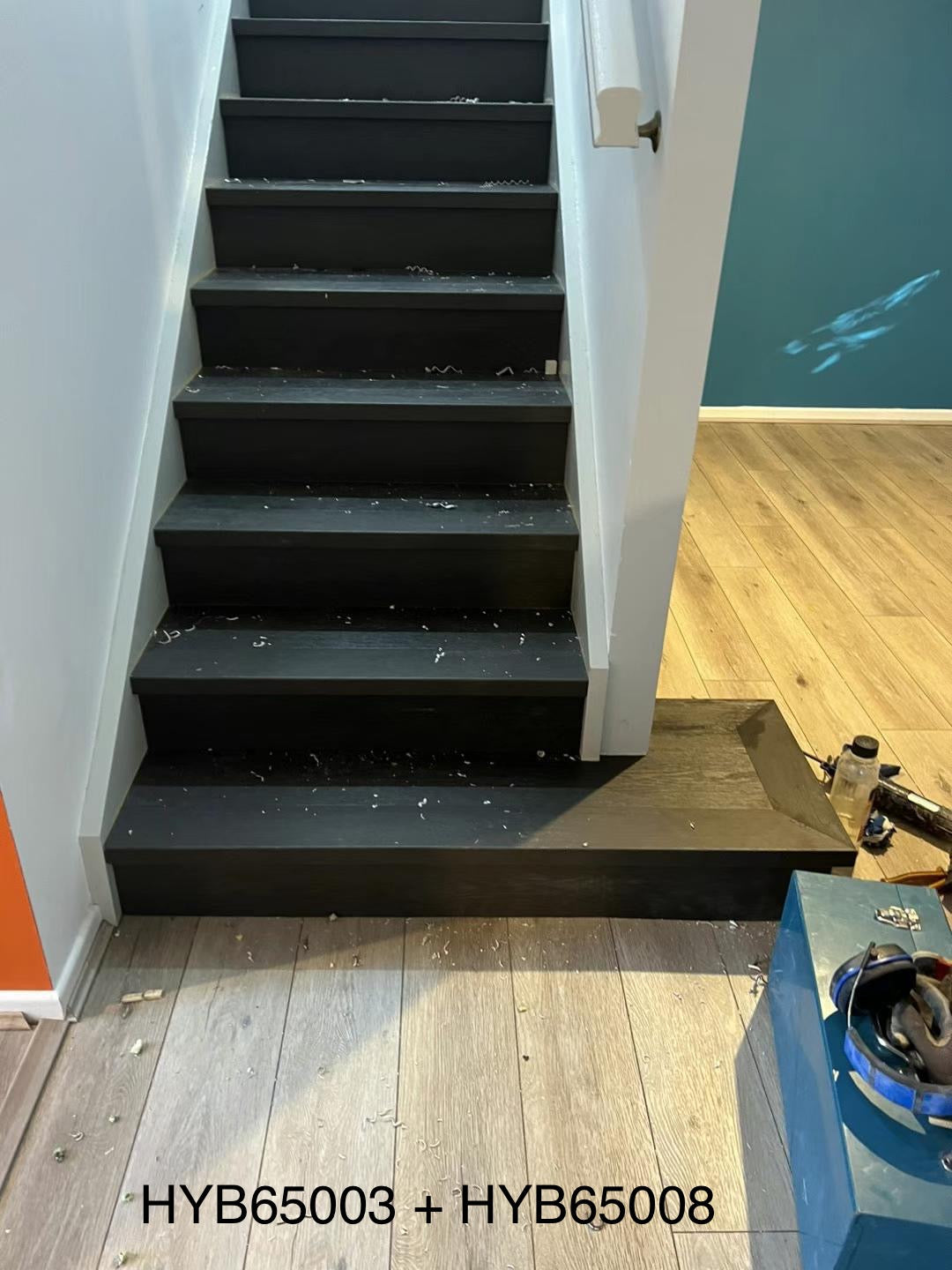 Detail view of Charcoal SPC 6.5mm SPC hybrid flooring sample