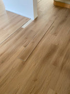 Detail view of Raw Neutral SPC 6.5mm SPC hybrid flooring sample