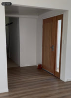 Installed room view of Beige Sand SPC 6.5mm SPC hybrid flooring sample