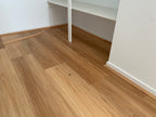 Installed room view of Natural Blackbutt SPC 9.5mm SPC hybrid flooring sample