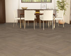 Front view of Light Malt Engineered Timber Herringbone 15.3mm in Light Malt colour light tone herringbone flooring sample
