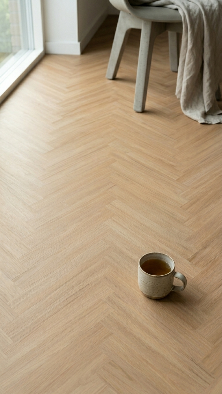 Driftwood Vinyl Herringbone Flooring 4.5mm
