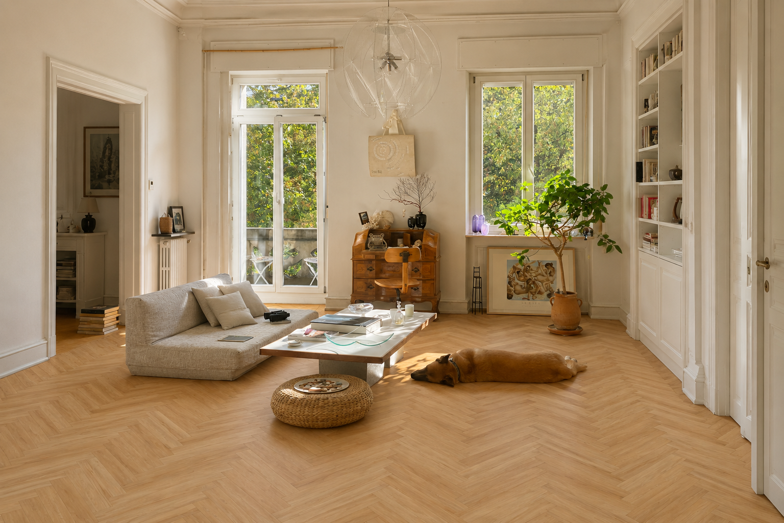 Driftwood Vinyl Herringbone Flooring 4.5mm
