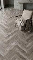 Grey River Pine Vinyl Herringbone Flooring 4.5mm