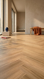Honeycomb Ash Vinyl Herringbone Flooring 4.5mm