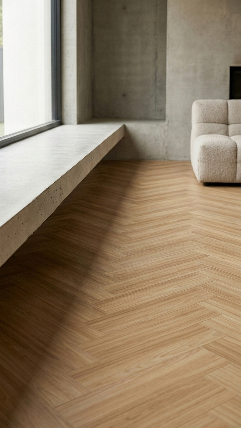 Sandlight Vinyl Herringbone Flooring 4.5mm