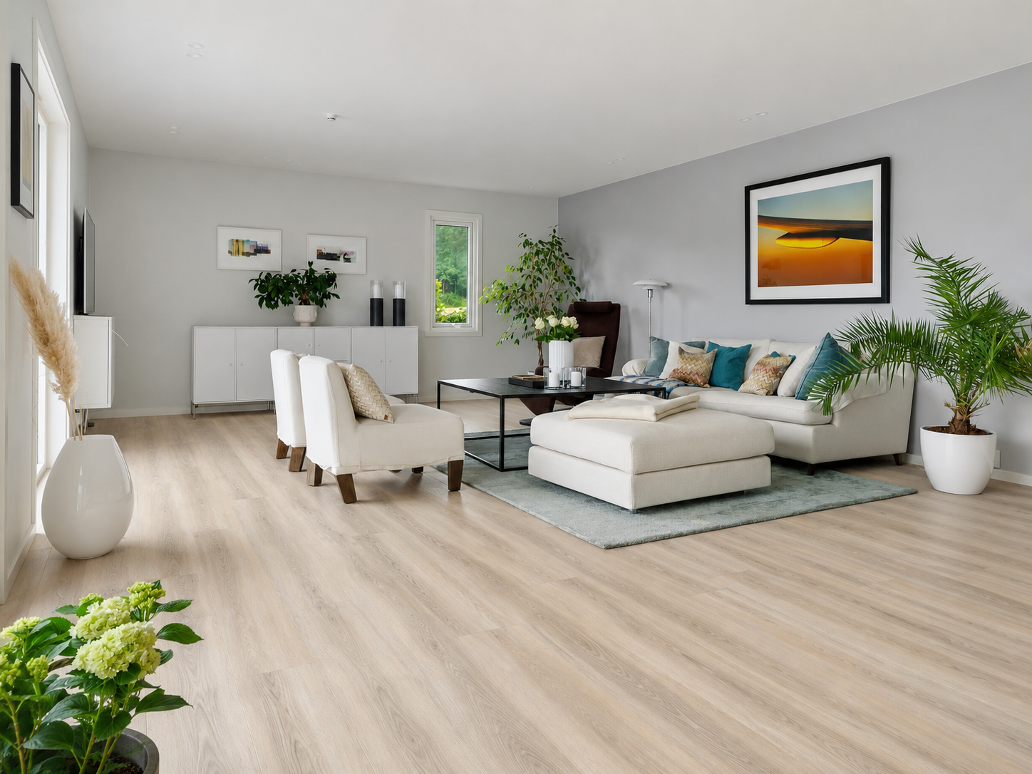 White Washed Oak Vinyl Plank Flooring 2.5mm