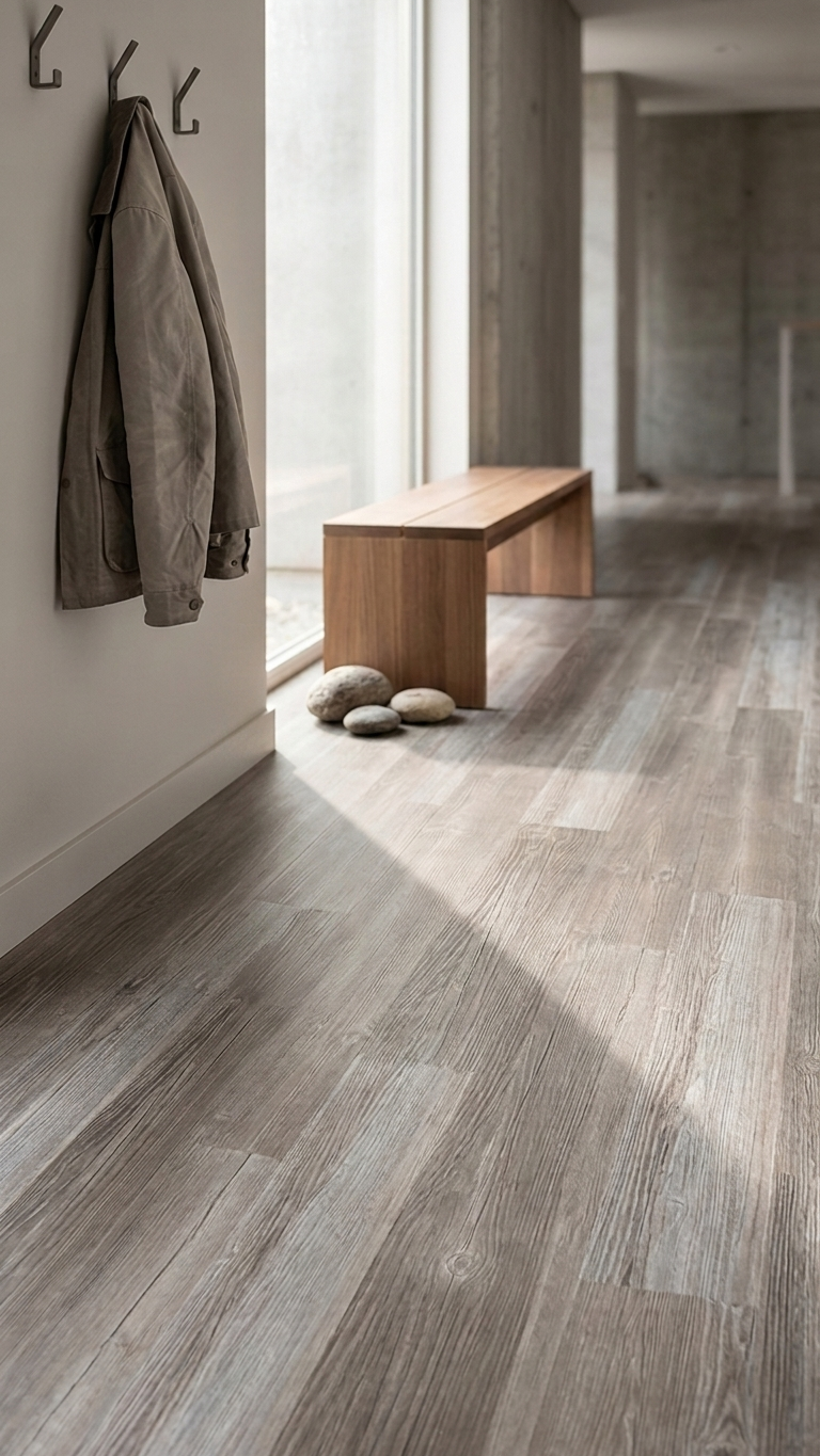 Grey River Pine Vinyl Plank Flooring 4.5mm