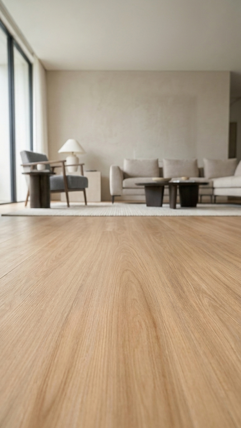Sand Light Vinyl Plank Flooring 4.5mm
