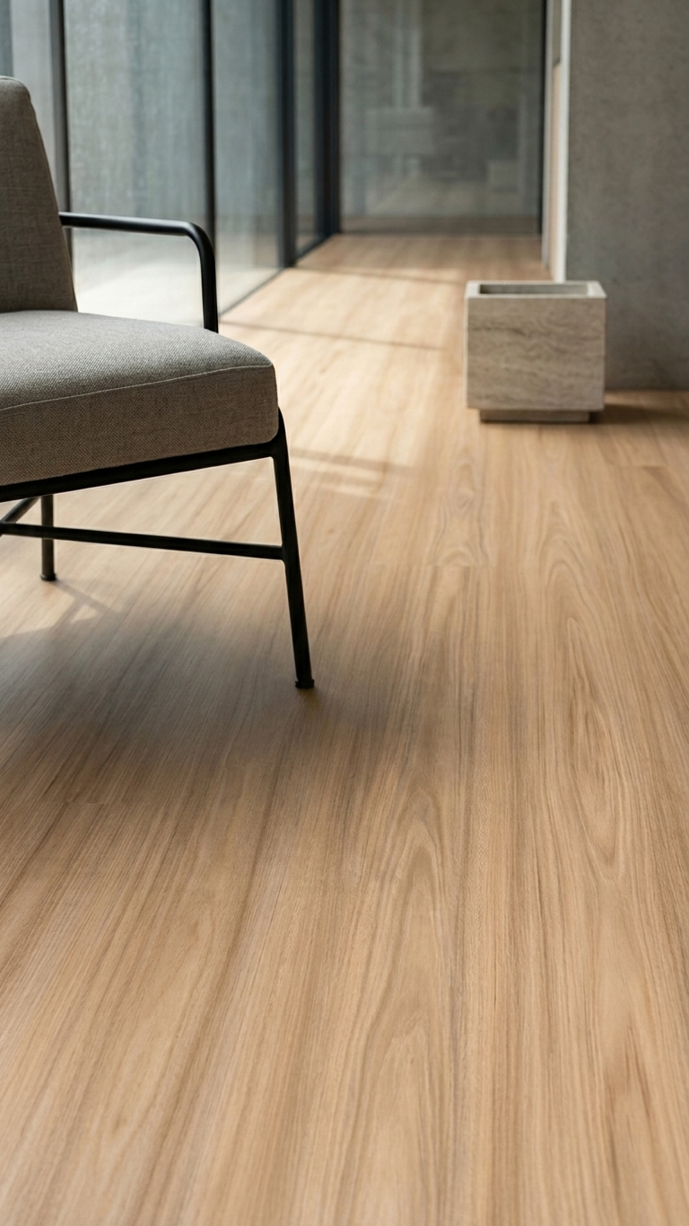 Sand Light Vinyl Plank Flooring 4.5mm