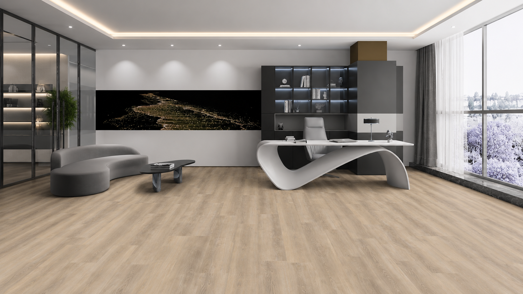 White Washed Oak Vinyl Plank Flooring 4.5mm
