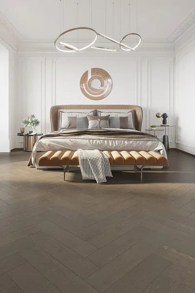 Apolo Grey Engineered Timber Herringbone 15mm